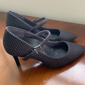 Mary Janes, 3 inch heel, charcoal color